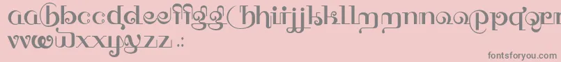 HFF Thai Dye-Schriftart – Graue Schriften auf rosa Hintergrund