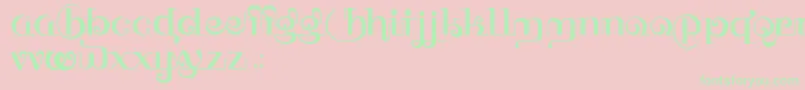 Fonte HFF Thai Dye – fontes verdes em um fundo rosa