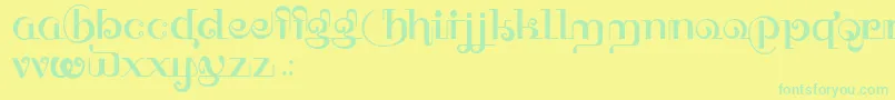 Más sobre la fuente HFF Thai Dye fuente HFF Thai Dye – Fuentes Verdes Sobre Fondo Amarillo