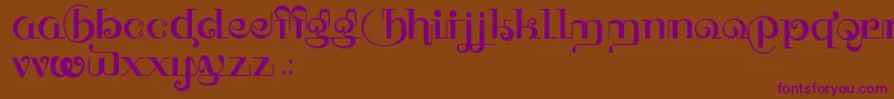 HFF Thai Dye Font – Purple Fonts on Brown Background