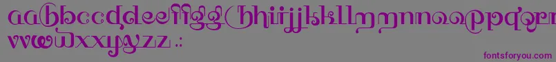 HFF Thai Dye Font – Purple Fonts on Gray Background