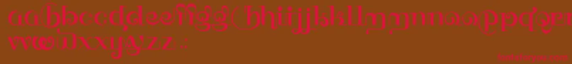 HFF Thai Dye Font – Red Fonts on Brown Background