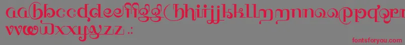Police HFF Thai Dye – polices rouges sur fond gris