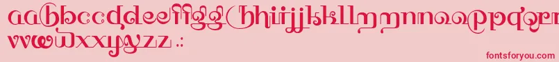 HFF Thai Dye Font – Red Fonts on Pink Background