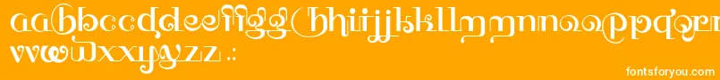 フォントHFF Thai Dye – オレンジの背景に白い文字