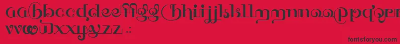 HFF Thai Dye Font – Black Fonts on Red Background