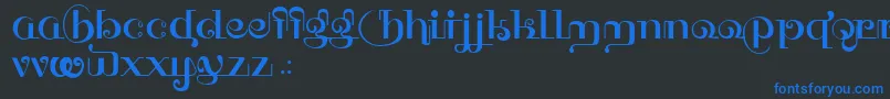 HFF Thai Dye Font – Blue Fonts on Black Background