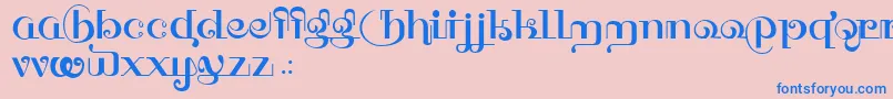 HFF Thai Dye Font – Blue Fonts on Pink Background