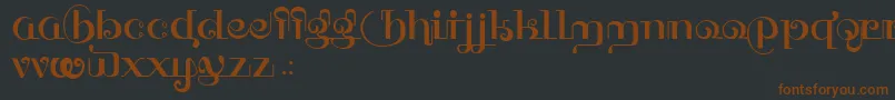 HFF Thai Dye Font – Brown Fonts on Black Background