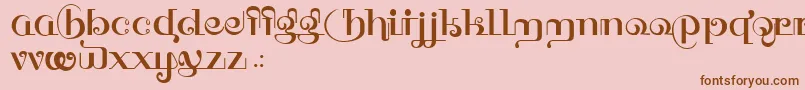 HFF Thai Dye Font – Brown Fonts on Pink Background