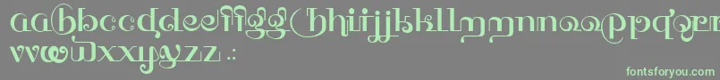 HFF Thai Dye Font – Green Fonts on Gray Background