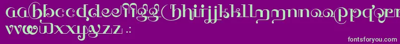 HFF Thai Dye Font – Green Fonts on Purple Background