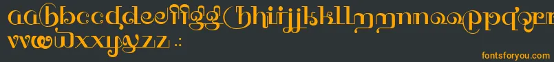 HFF Thai Dye Font – Orange Fonts on Black Background