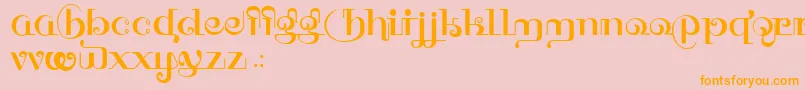 HFF Thai Dye Font – Orange Fonts on Pink Background