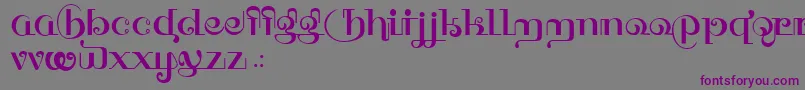 HFF Thai Dye-Schriftart – Violette Schriften auf grauem Hintergrund