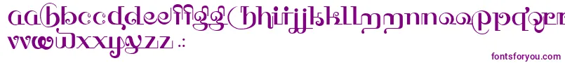 HFF Thai Dye Font – Purple Fonts on White Background