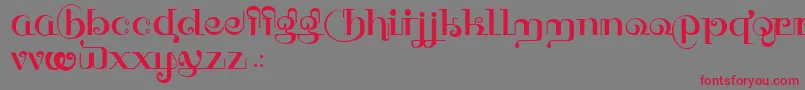 HFF Thai Dye Font – Red Fonts on Gray Background