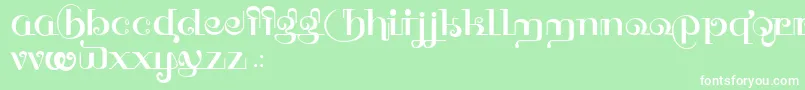 HFF Thai Dye Font – White Fonts on Green Background