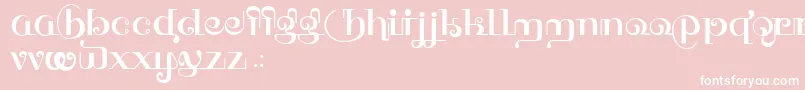 HFF Thai Dye-Schriftart – Weiße Schriften auf rosa Hintergrund