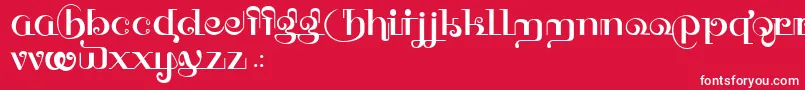 フォントHFF Thai Dye – 赤い背景に白い文字