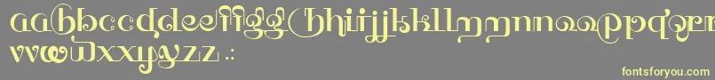 HFF Thai Dye Font – Yellow Fonts on Gray Background