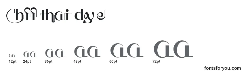 Размеры шрифта HFF Thai Dye (129592)