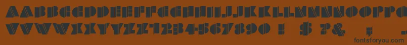 HFF Warped Zone Font – Black Fonts on Brown Background