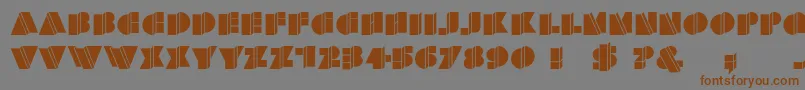 HFF Warped Zone Font – Brown Fonts on Gray Background