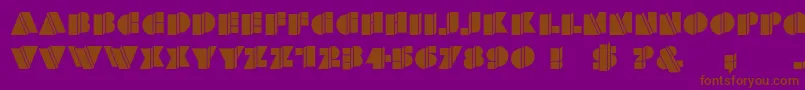 HFF Warped Zone-fontti – ruskeat fontit violetilla taustalla