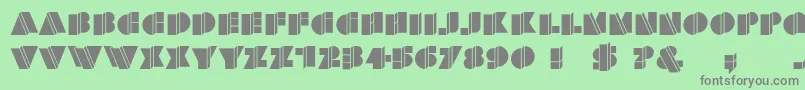 HFF Warped Zone Font – Gray Fonts on Green Background