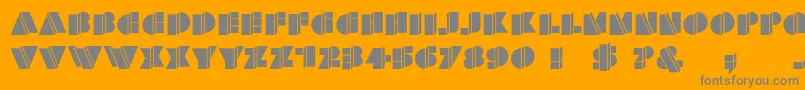 フォントHFF Warped Zone – オレンジの背景に灰色の文字