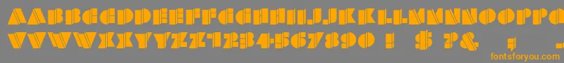 HFF Warped Zone Font – Orange Fonts on Gray Background