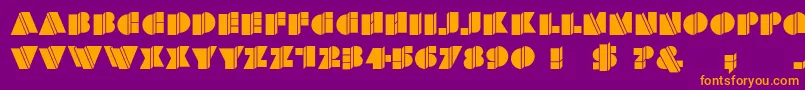 HFF Warped Zone Font – Orange Fonts on Purple Background