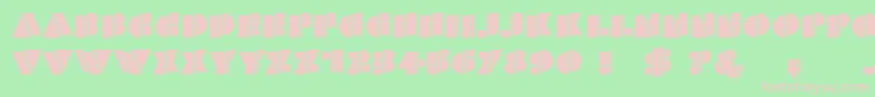 HFF Warped Zone-fontti – vaaleanpunaiset fontit vihreällä taustalla