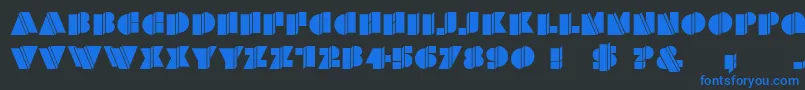 HFF Warped Zone Font – Blue Fonts on Black Background