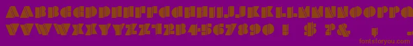 フォントHFF Warped Zone – 紫色の背景に茶色のフォント