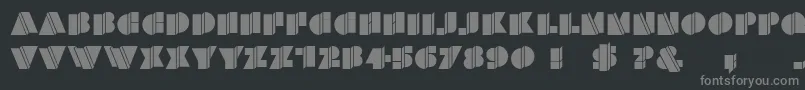 フォントHFF Warped Zone – 黒い背景に灰色の文字