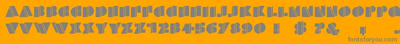 HFF Warped Zone Font – Gray Fonts on Orange Background