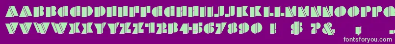 Шрифт HFF Warped Zone – зелёные шрифты на фиолетовом фоне