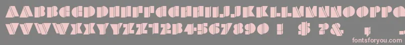 HFF Warped Zone-fontti – vaaleanpunaiset fontit harmaalla taustalla