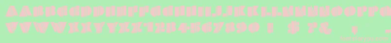 HFF Warped Zone-fontti – vaaleanpunaiset fontit vihreällä taustalla