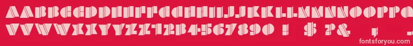 HFF Warped Zone Font – Pink Fonts on Red Background