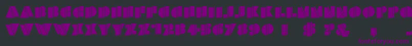 HFF Warped Zone Font – Purple Fonts on Black Background