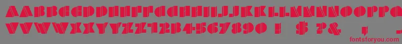 HFF Warped Zone Font – Red Fonts on Gray Background