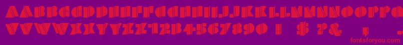 HFF Warped Zone Font – Red Fonts on Purple Background