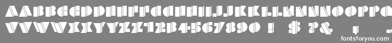 フォントHFF Warped Zone – 灰色の背景に白い文字