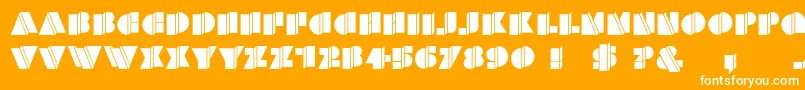 HFF Warped Zone Font – White Fonts on Orange Background