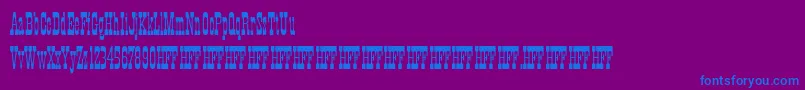 HFF Xmas Hoedown Font – Blue Fonts on Purple Background