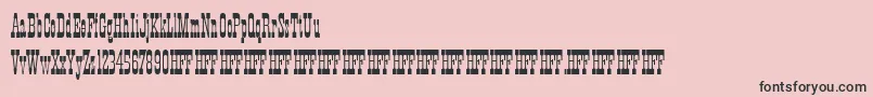 HFF Xmas Hoedown Font – Black Fonts on Pink Background