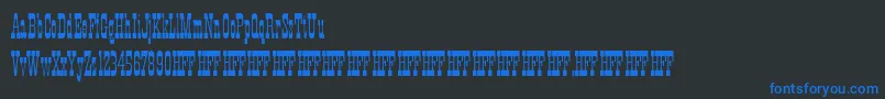 HFF Xmas Hoedown Font – Blue Fonts on Black Background